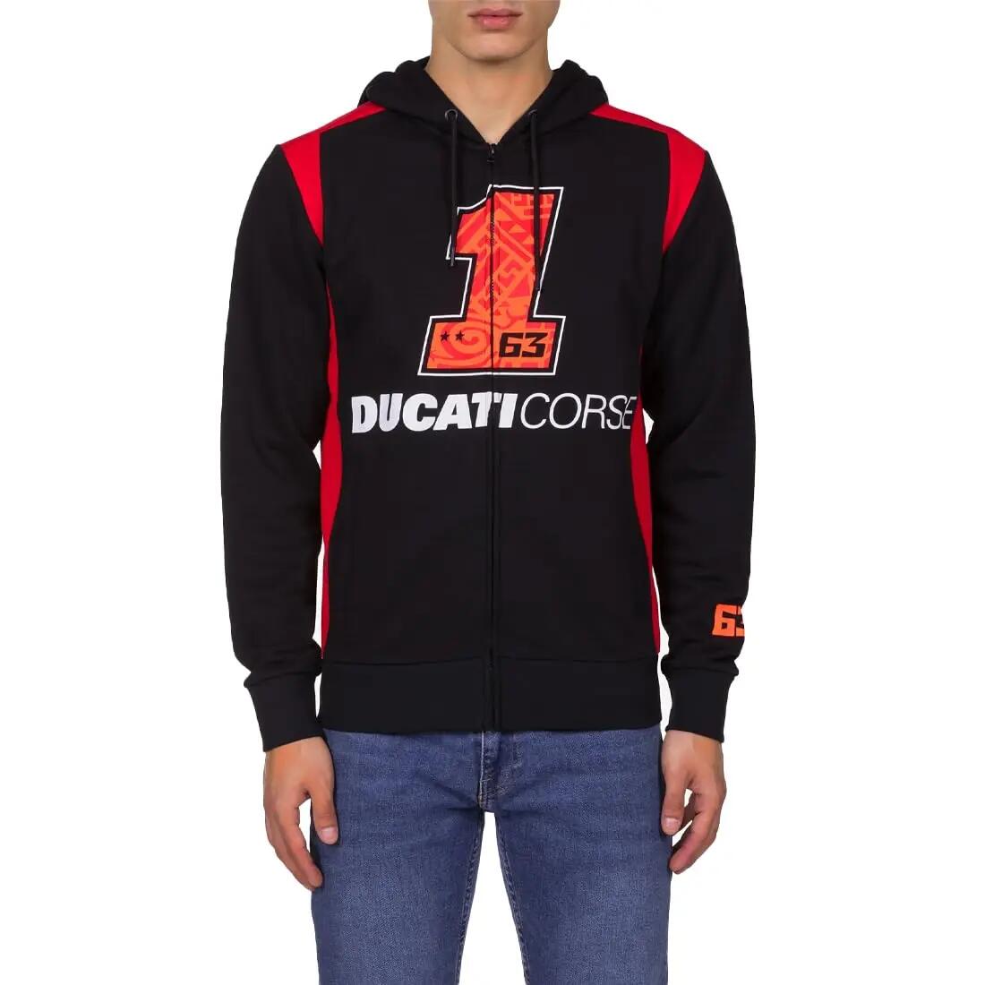 Sweater VR46 BAGNAIA - Ducati Dual Line Heren Zwart S 2/5