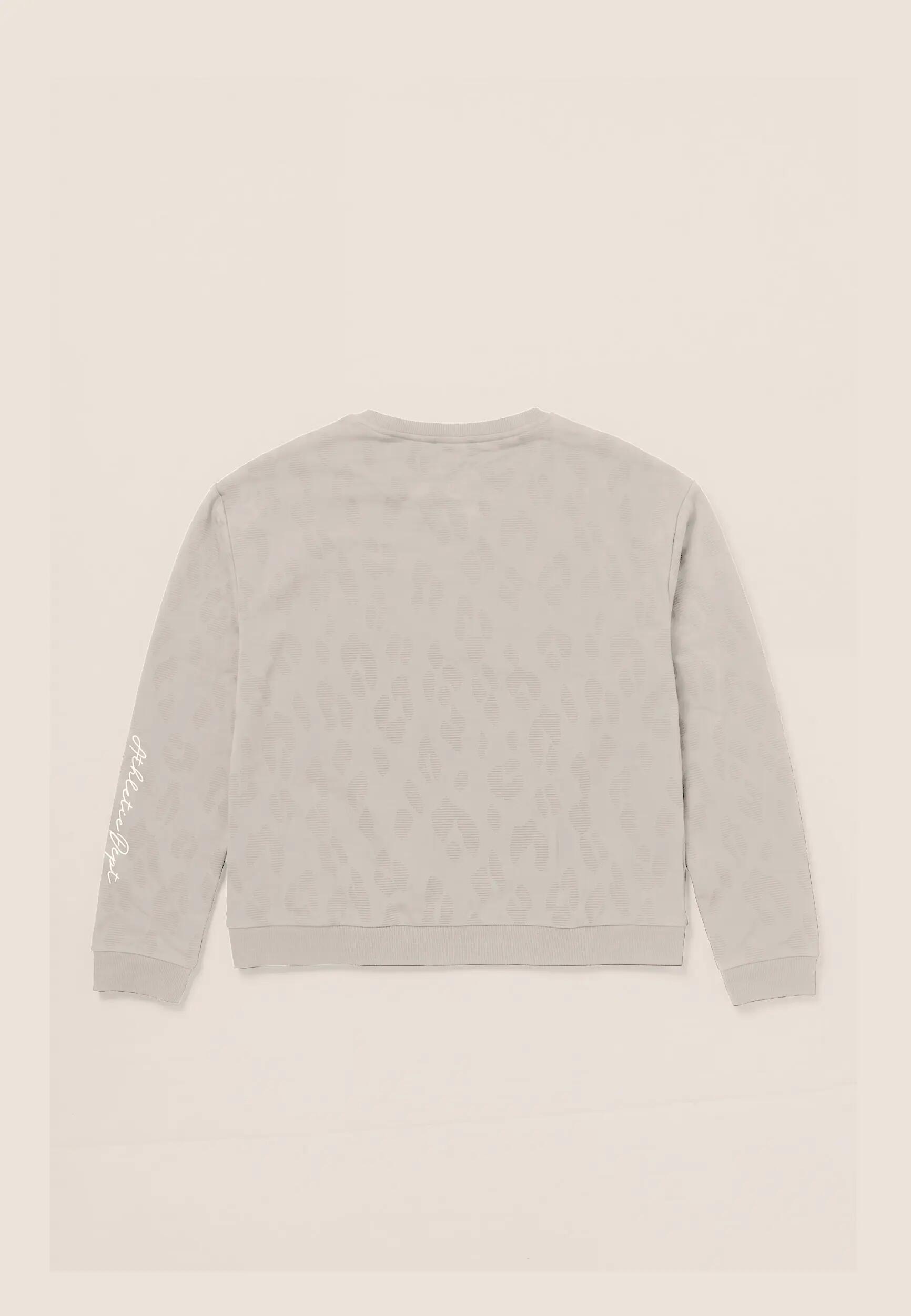Sweat-shirt pour femmes à col rond, coupe classique, avec motif léopard 2/3