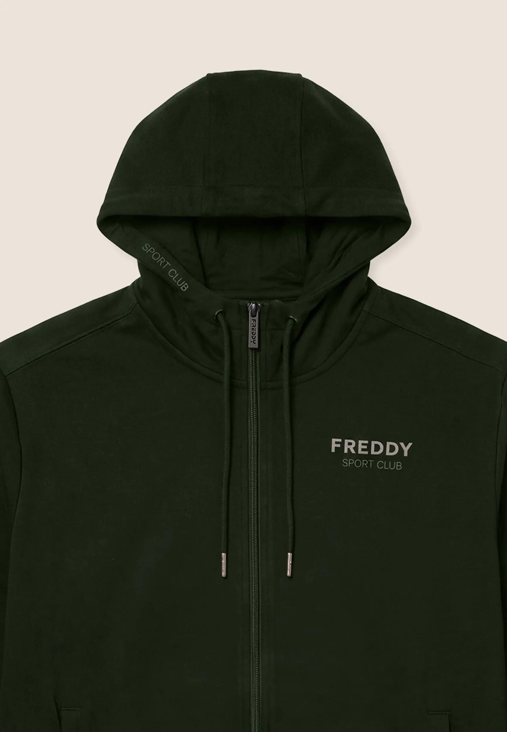Sweat-shirt à capuche pour hommes avec fermeture zippée et petite poche sur le b 3/3