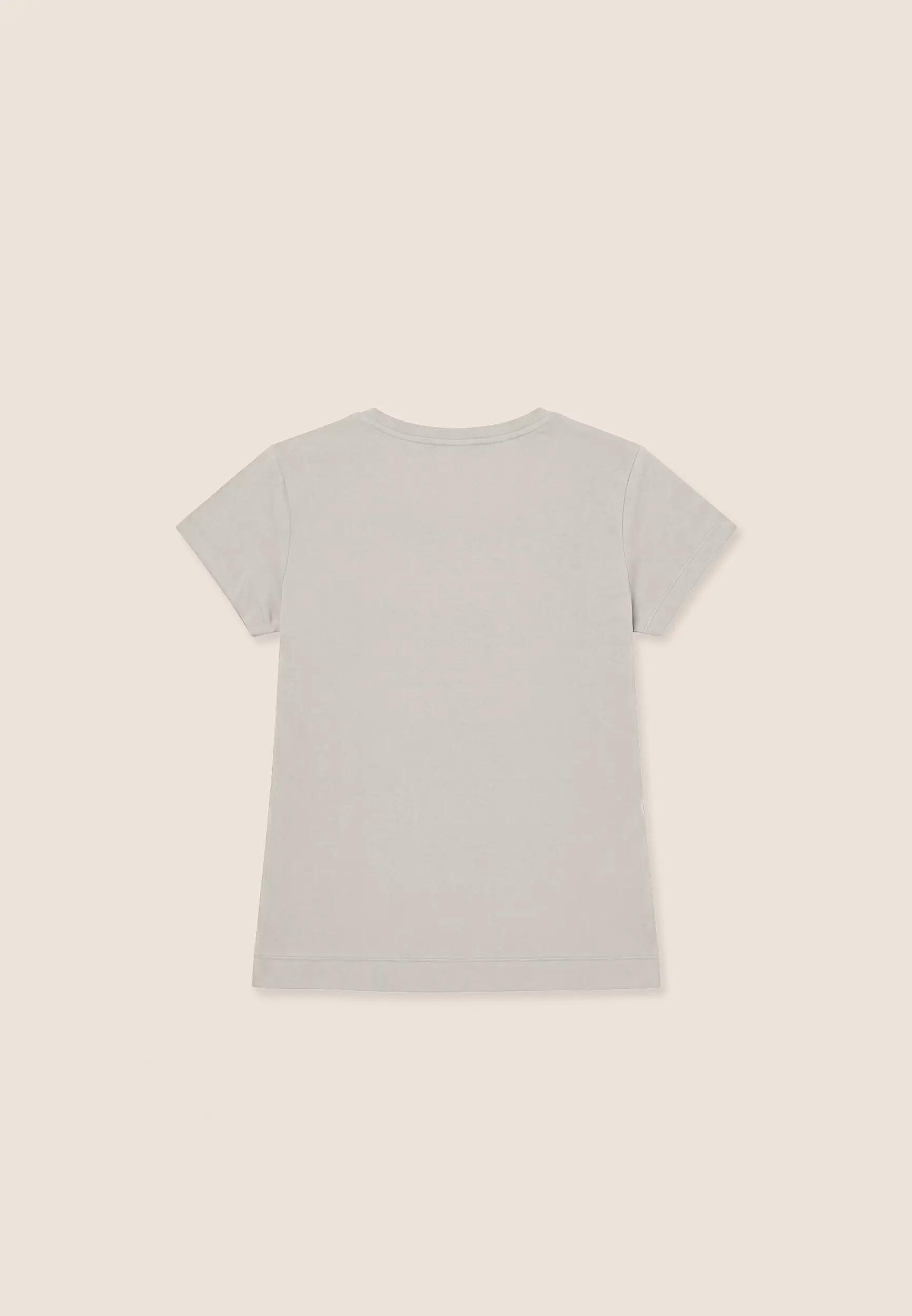 Camiseta regular de mujer con logotipo estampado en dorado y tachuelas 2/3