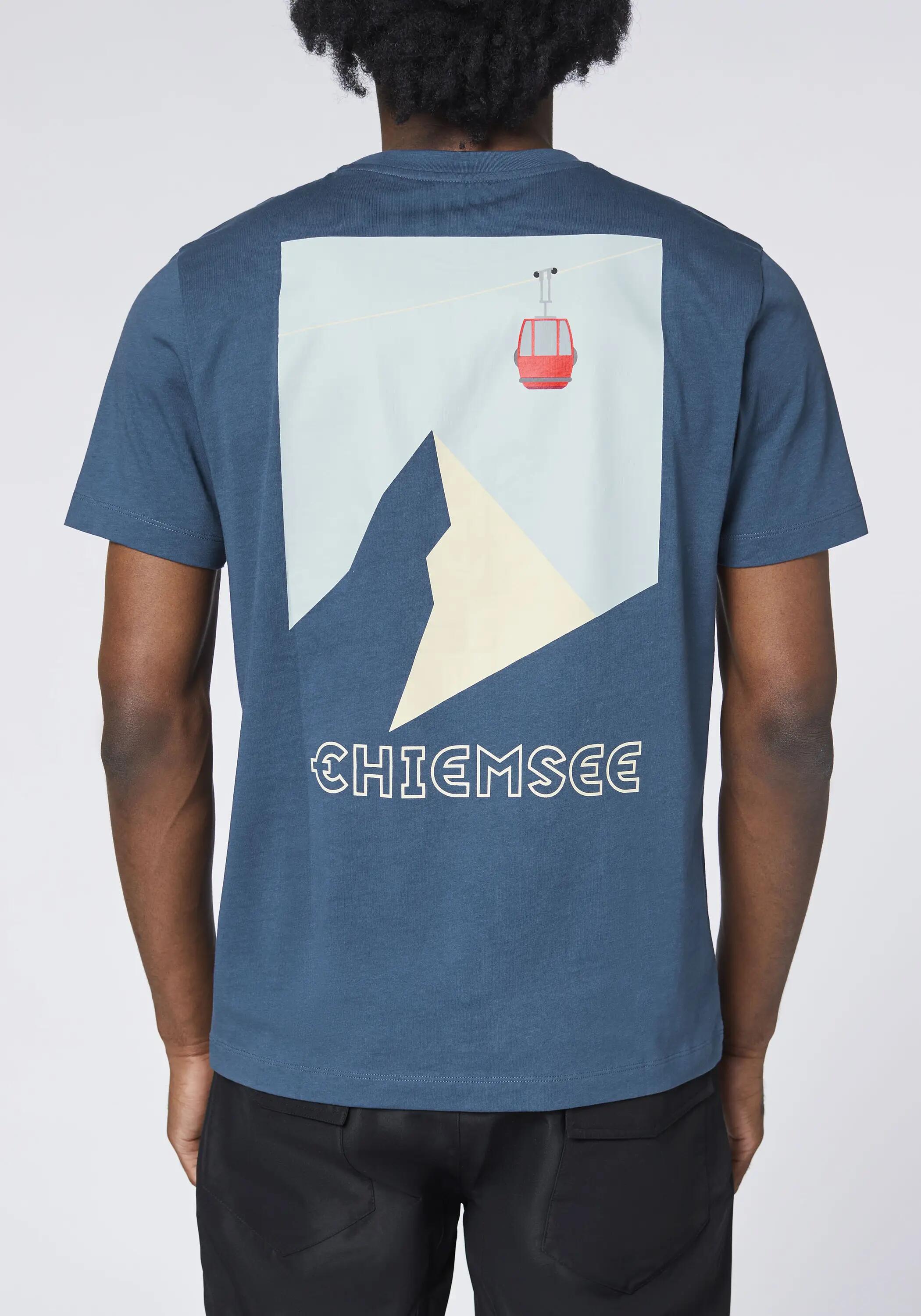 T-Shirt mit großem Berge- und Gondelprint 7/7