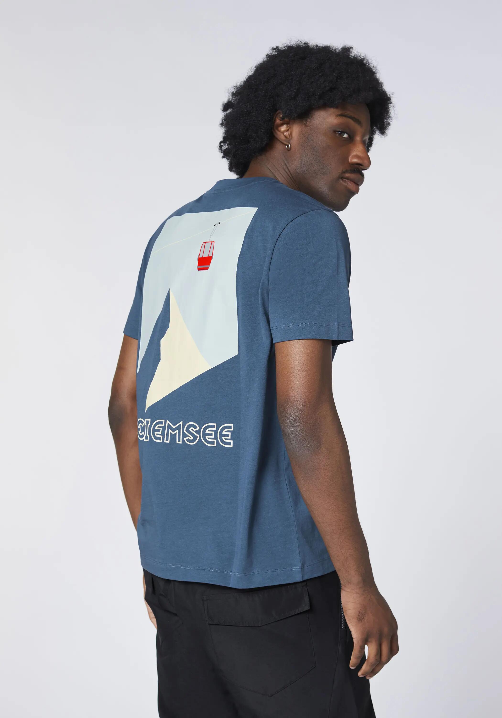 T-Shirt mit großem Berge- und Gondelprint 4/7