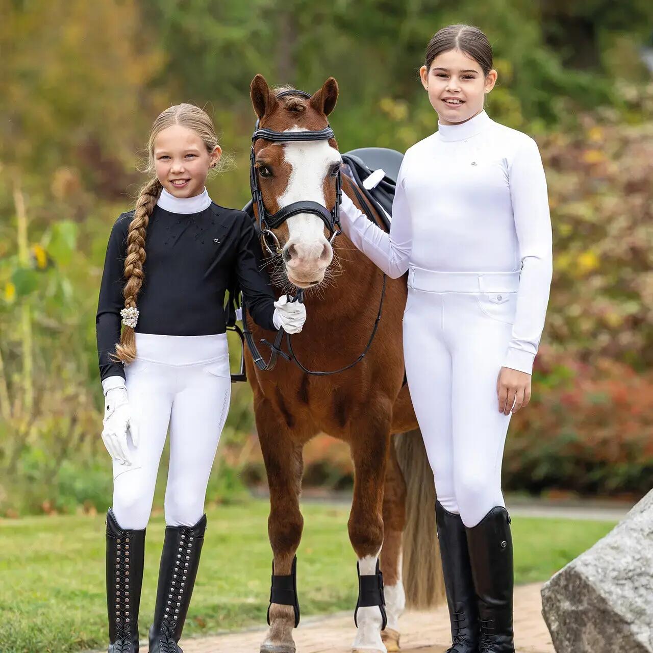 Polo de concours manches longues enfant QHP Amilara 6/7