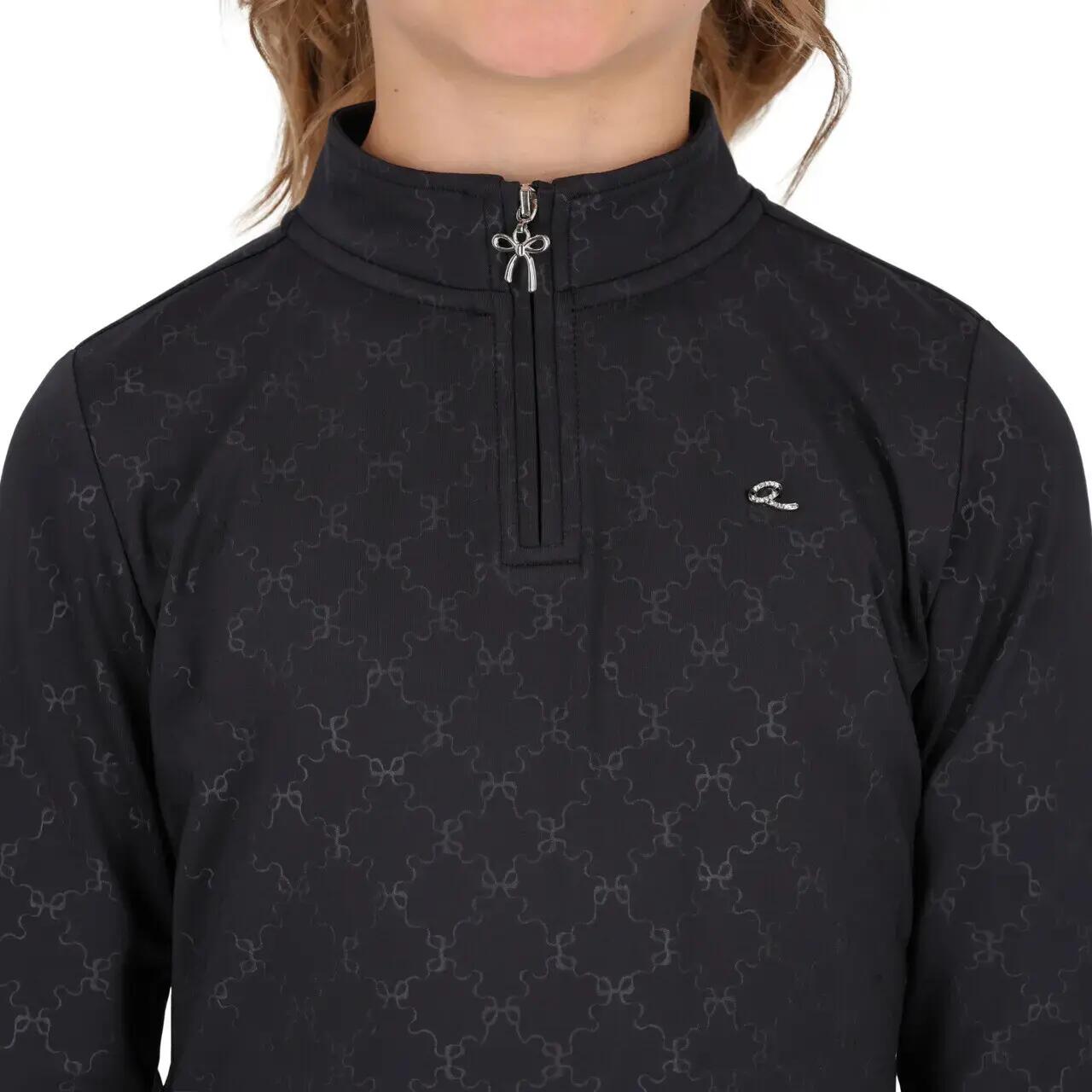 Polo d'équitation manches longues enfant QHP Livora 3/5