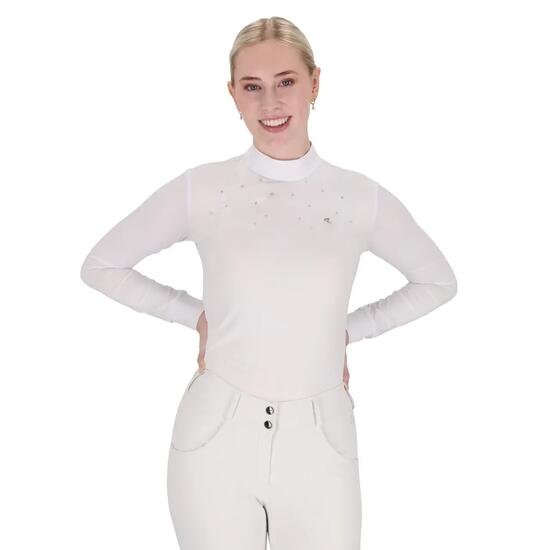 Polo de concours manches longues femme QHP Amilara