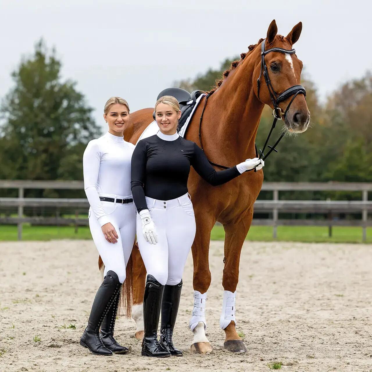 Polo de concours manches longues femme QHP Amilara 6/7