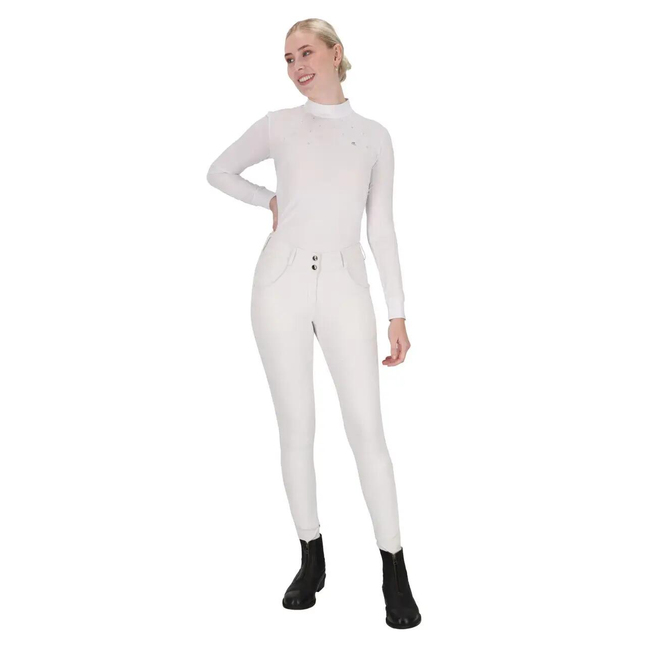 Polo de concours manches longues femme QHP Amilara 5/7