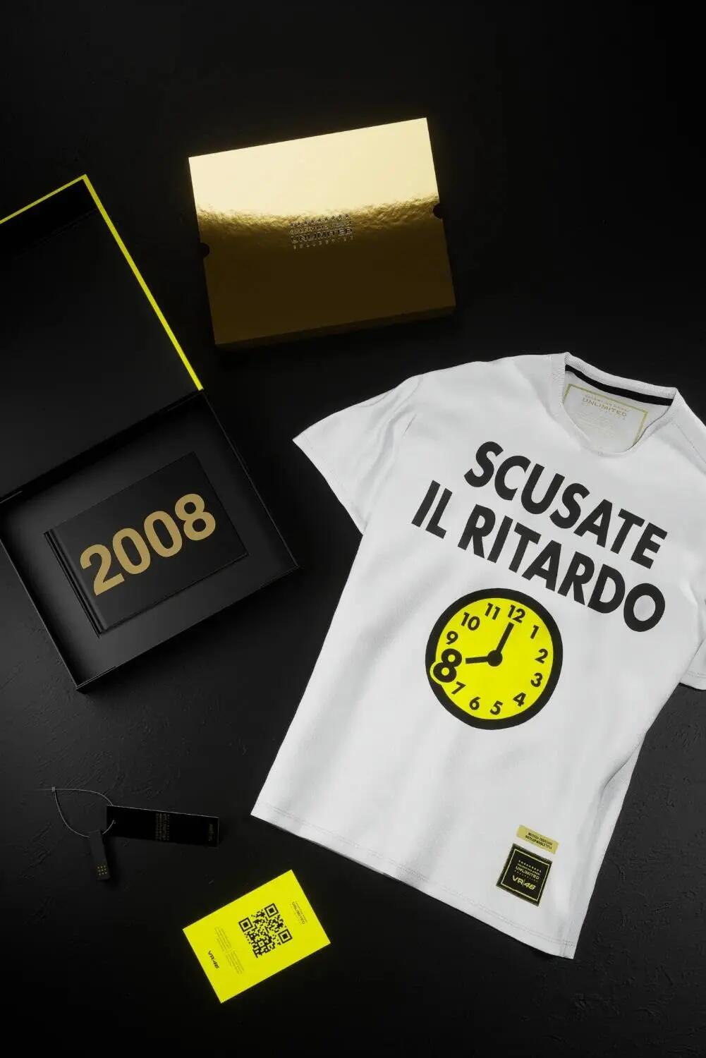 T-shirt VR46 UNLIMITED WORLD TITLE CELEBRATION Heren Geel XS 3/6