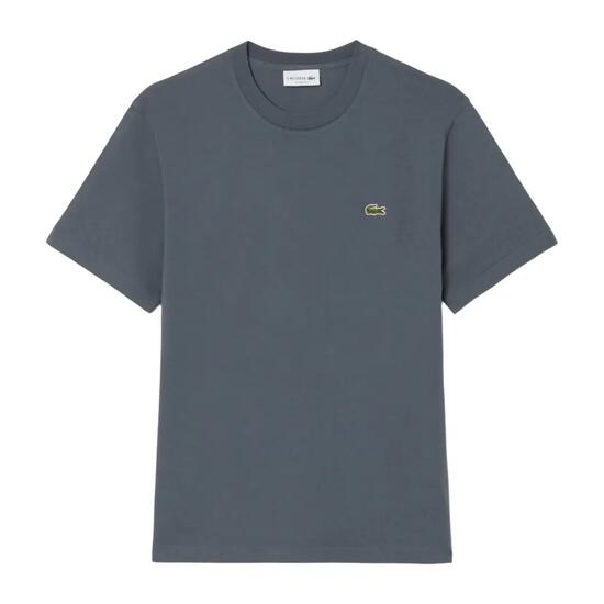 Camiseta Gris Lacoste de Corte Clásico de Punto de Algodón Urbain