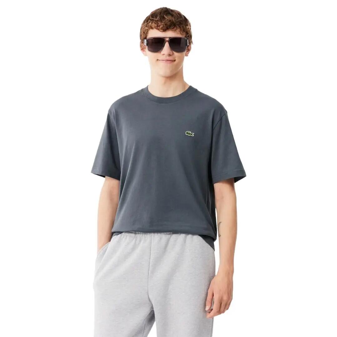 Camiseta Gris Lacoste de Corte Clásico de Punto de Algodón Urbain 2/4