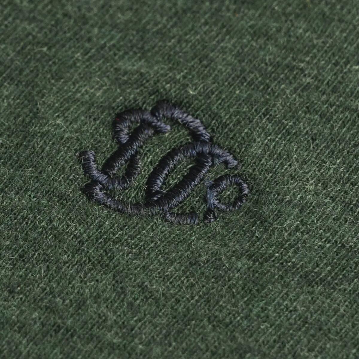 Heren O-hals Shirt Essential Logo Embleem Groen 7/7
