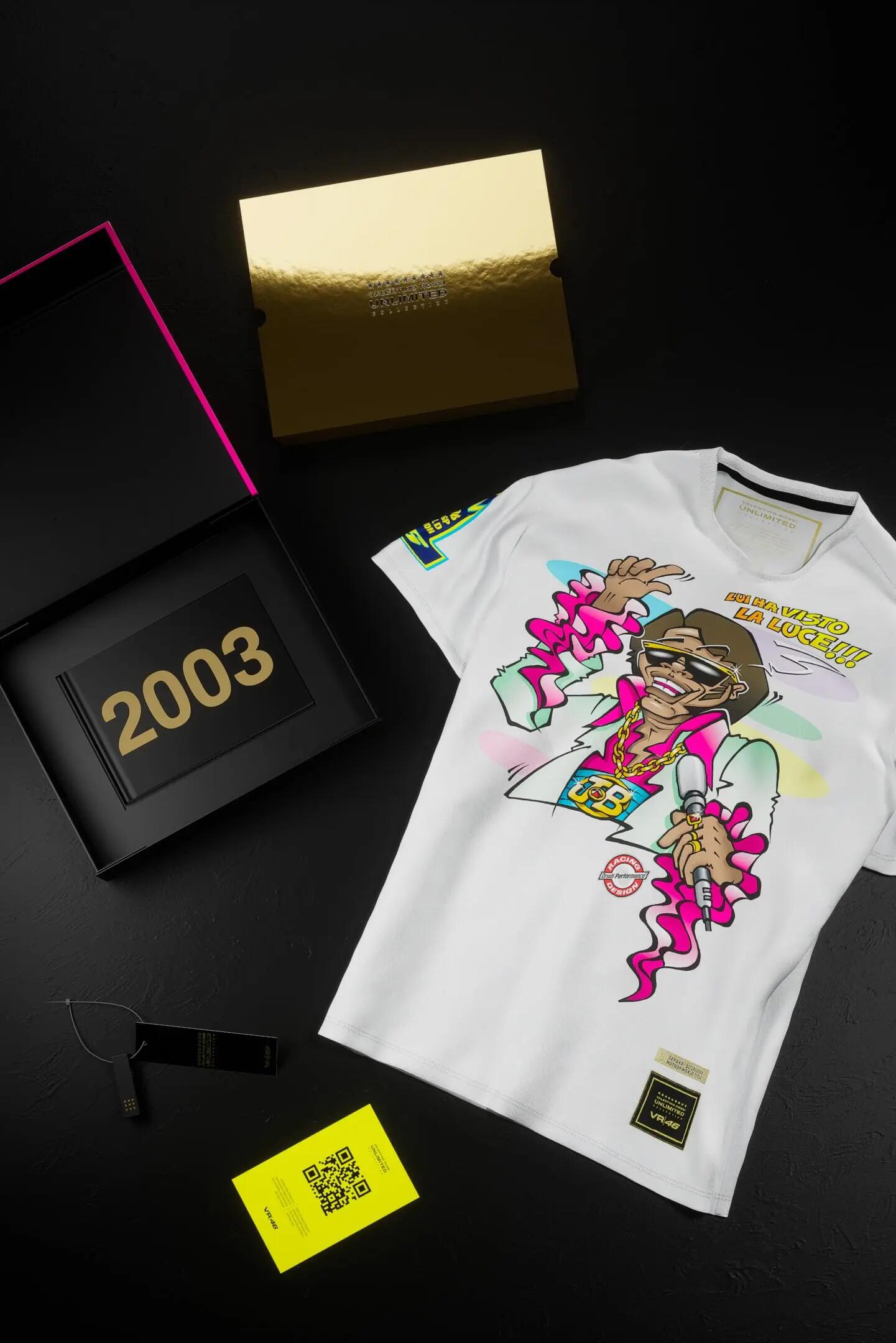 T-shirt VR46 Unlimited Collection 2003 World Title Uomo Rosa XS 3/6