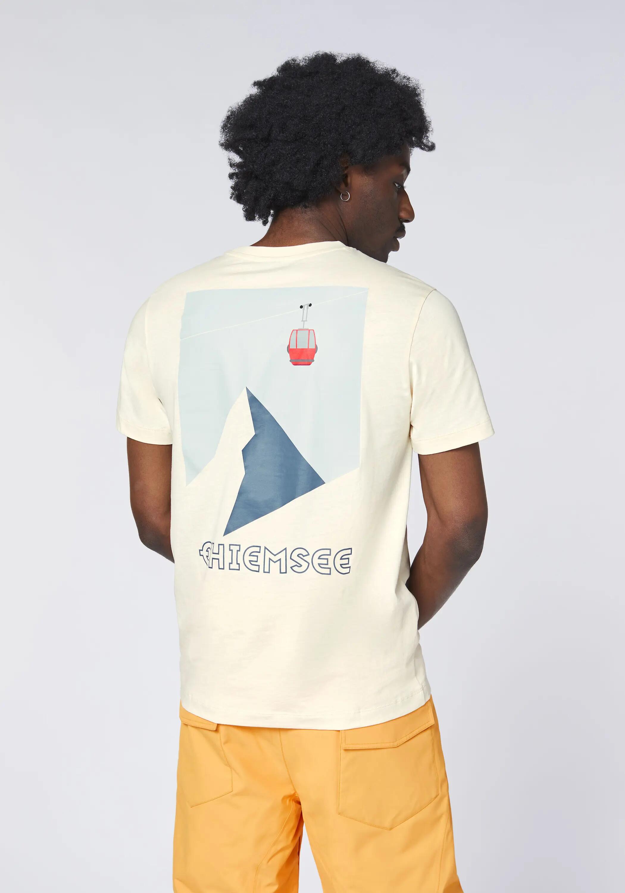 T-Shirt mit großem Berge- und Gondelprint 4/7
