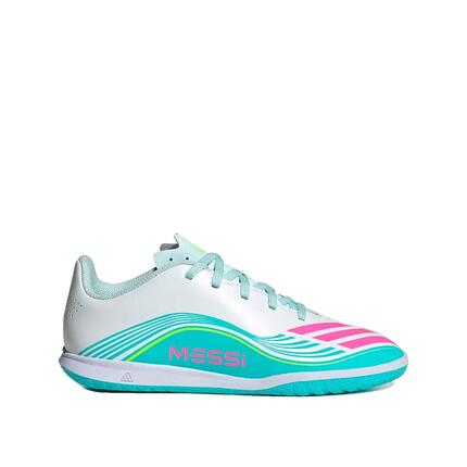 Chaussures de football en salle Adidas F50 Messi Club Blanc Enfant