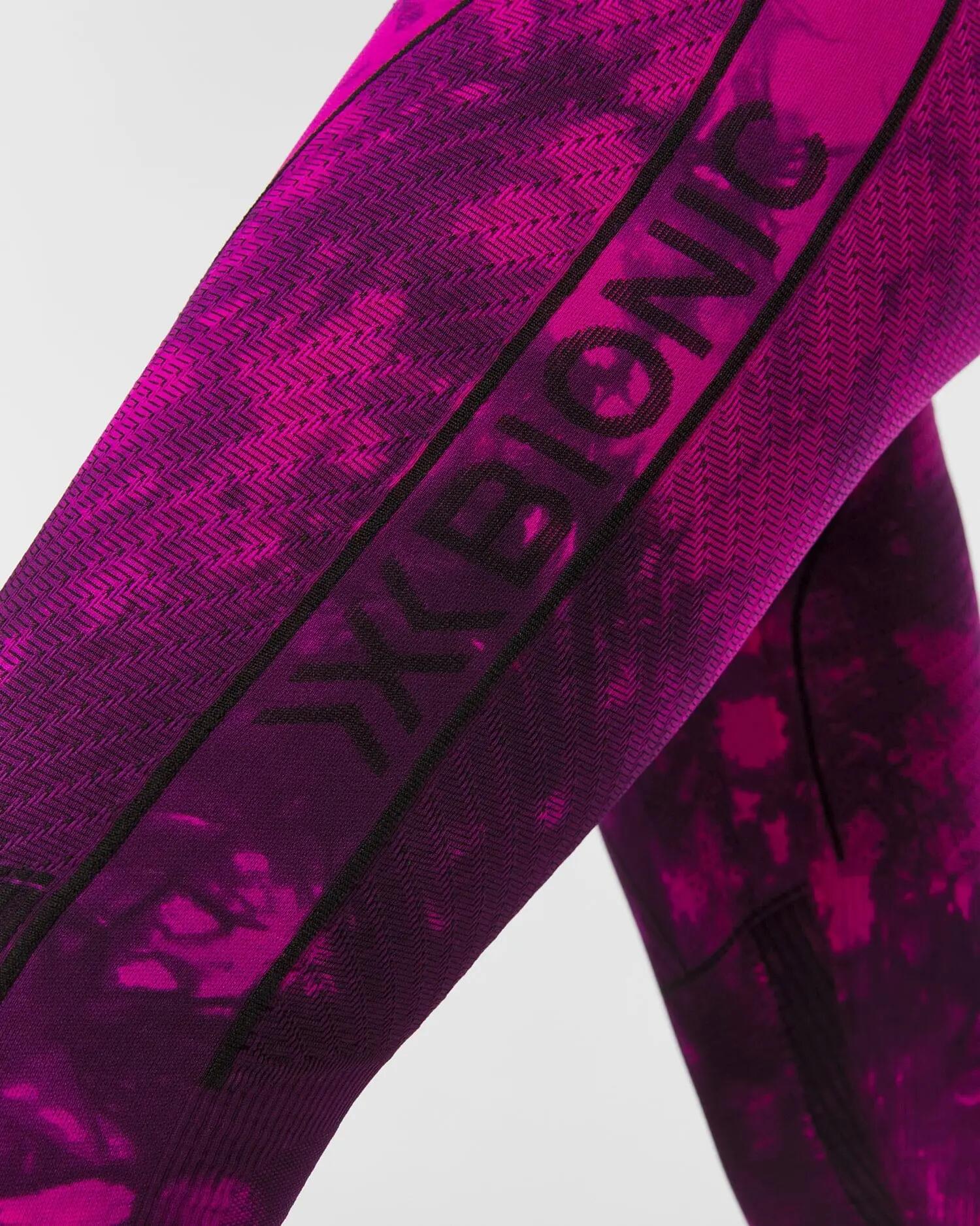 Kalesony 3/4 unisex X-Bionic Energy Accumulator Wild Pants Tiedye Fluo Pink 7/7