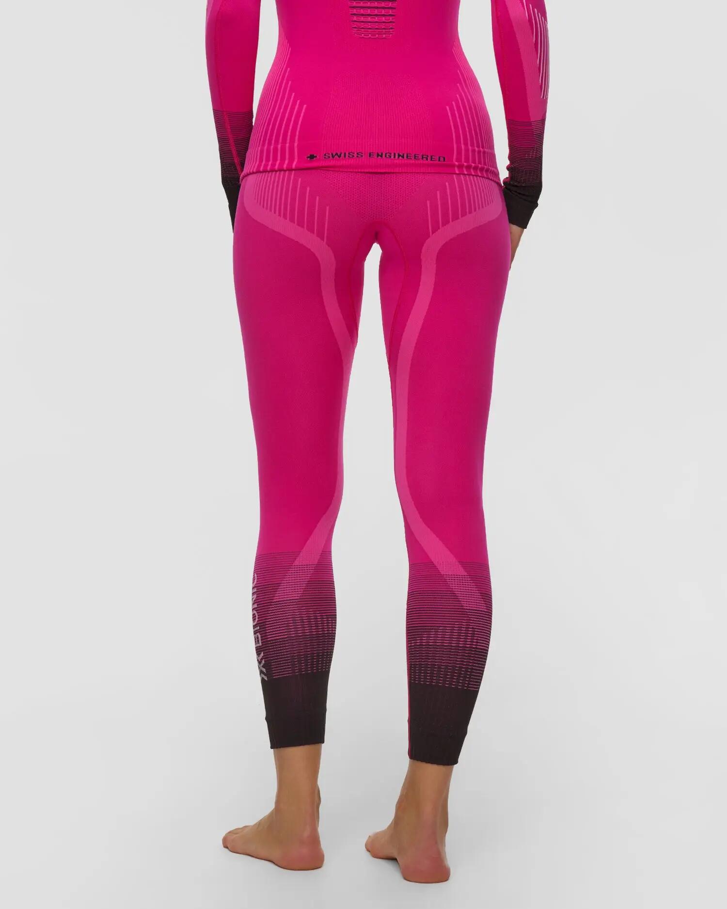 Kalesony damskie X-Bionic Invent Graphics Pants Fluo Pink/White P400 4/5