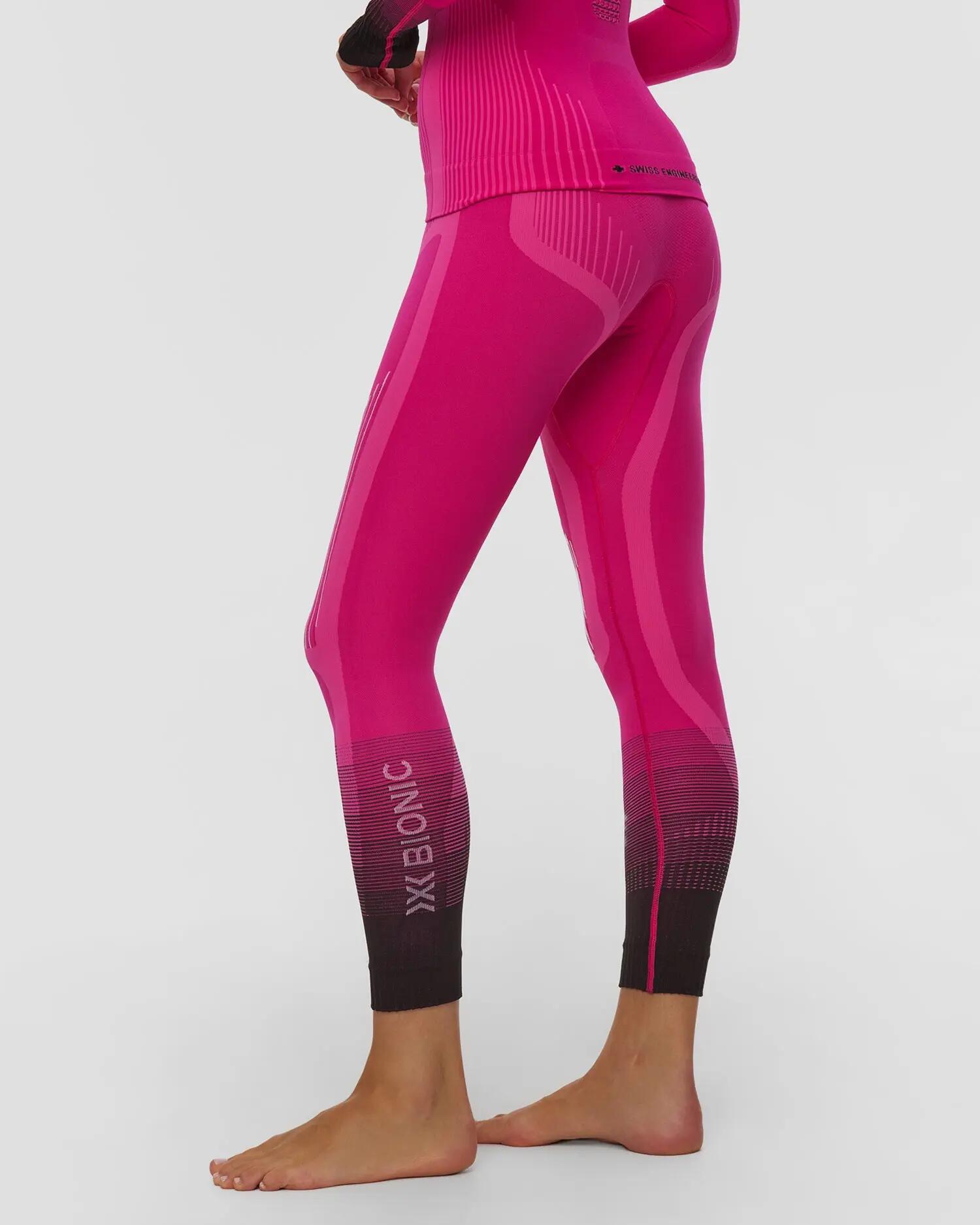 Kalesony damskie X-Bionic Invent Graphics Pants Fluo Pink/White P400 3/5