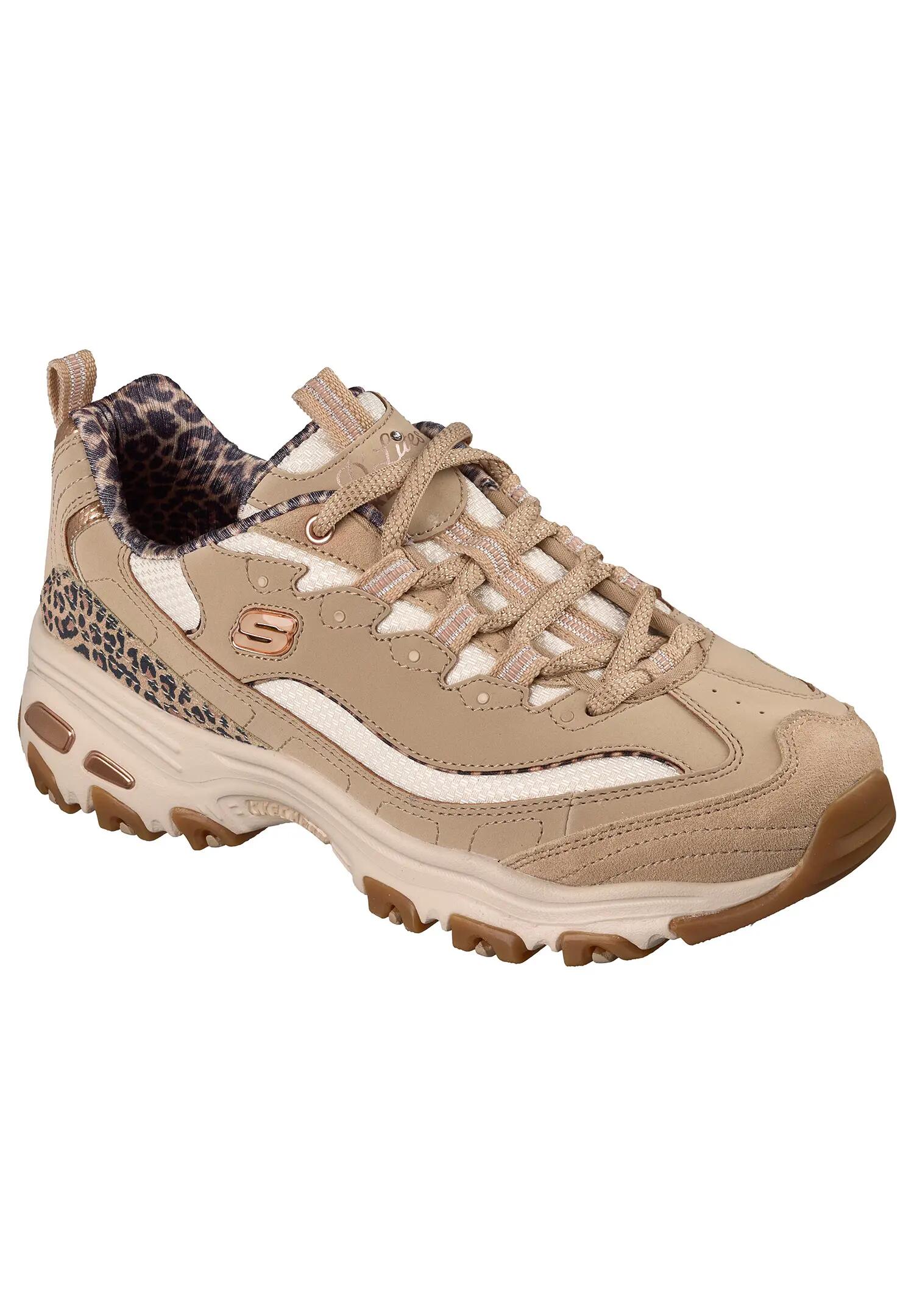 Skechers Damen D Lites Wild Charm Sneaker Taupe 4/5