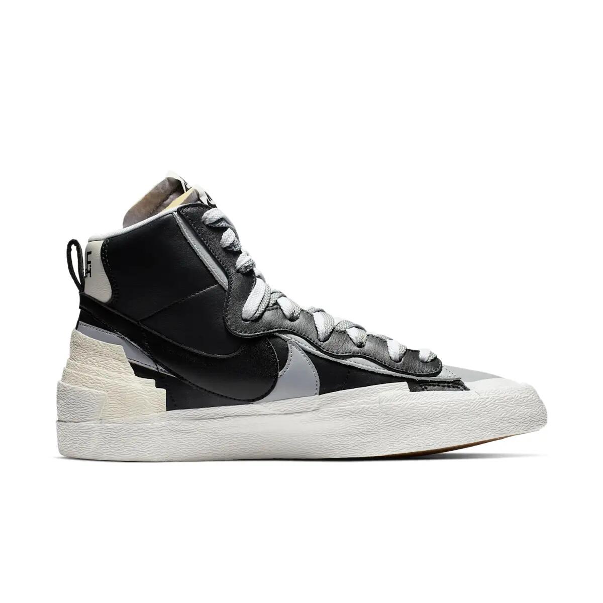 Nike Blazer High Sacai Black Grey 2/6