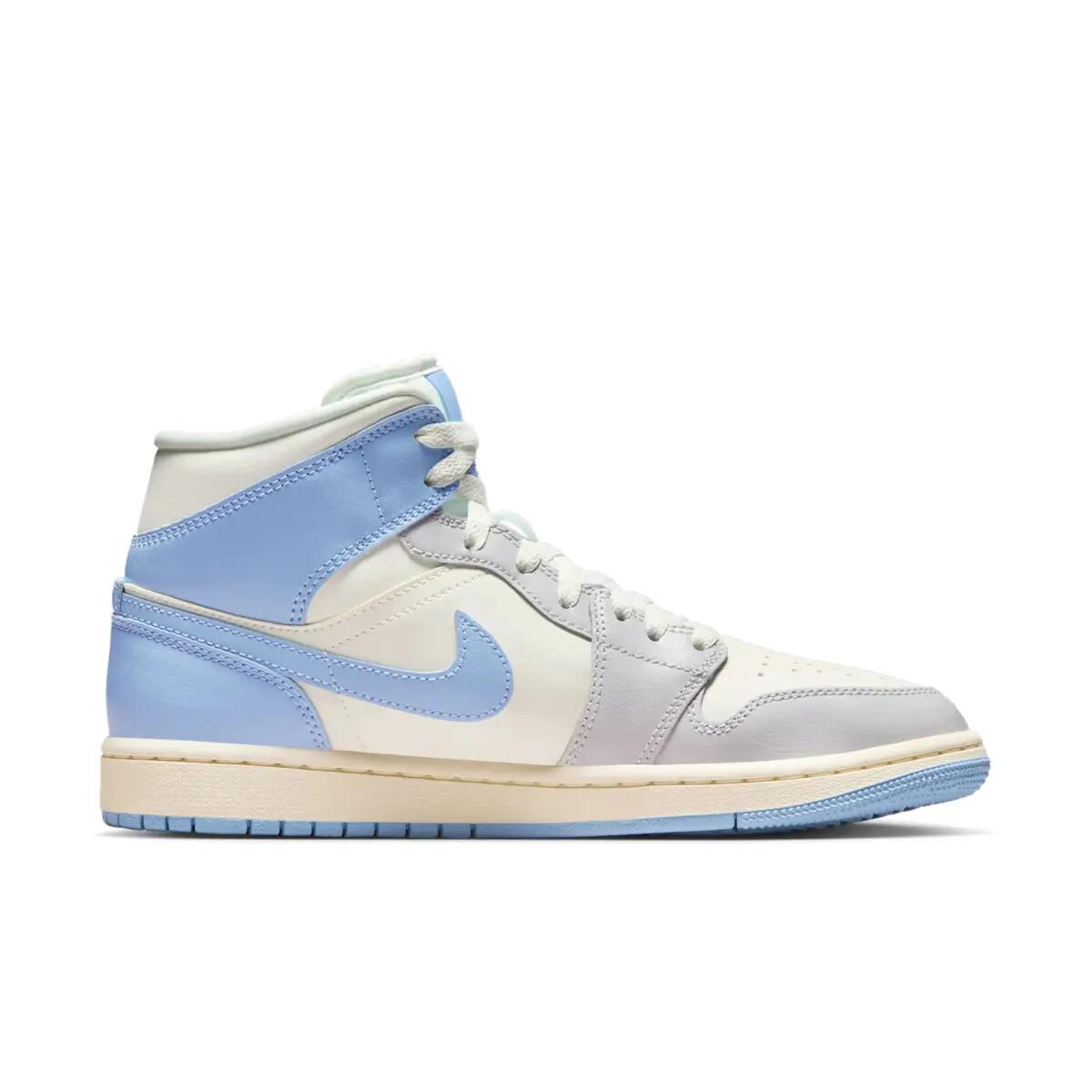 Jordan 1 Mid Psychic Blue Sail Coconut Milk (Women's) 2/6
