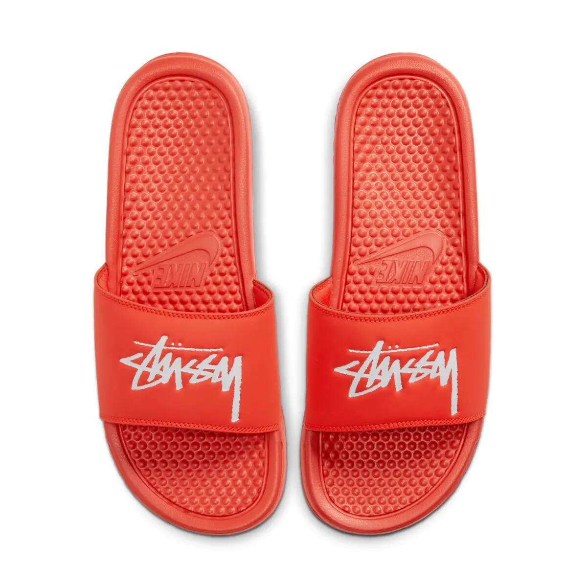 Nike Benassi Stussy Habanero Red 4/5