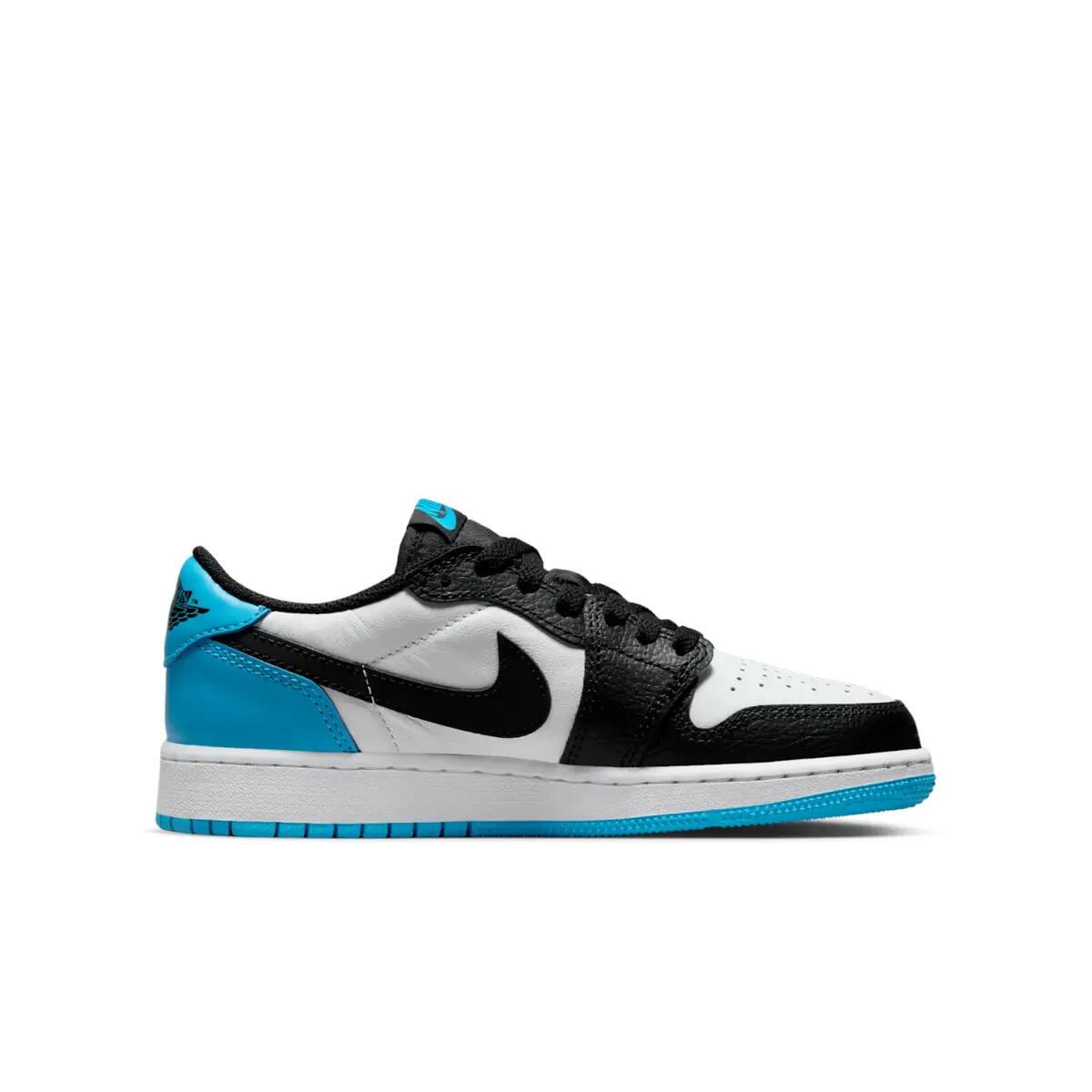 Jordan 1 Retro Low OG Black Dark Powder Blue (GS) 4/6