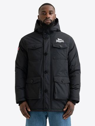 LONSDALE Herren Winterjacke mit Kapuze normale Passform BIRLING