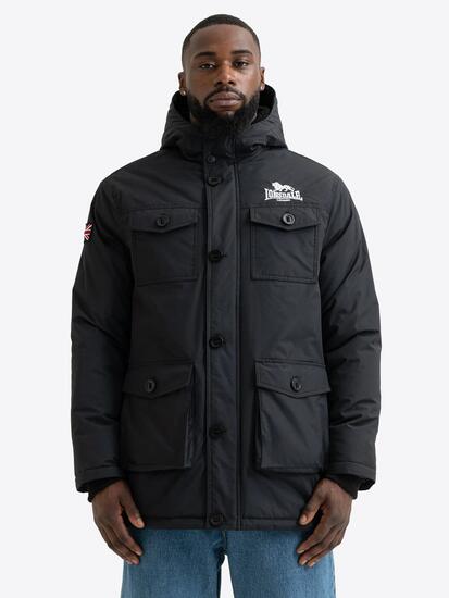 LONSDALE Herren Winterjacke mit Kapuze normale Passform BIRLING