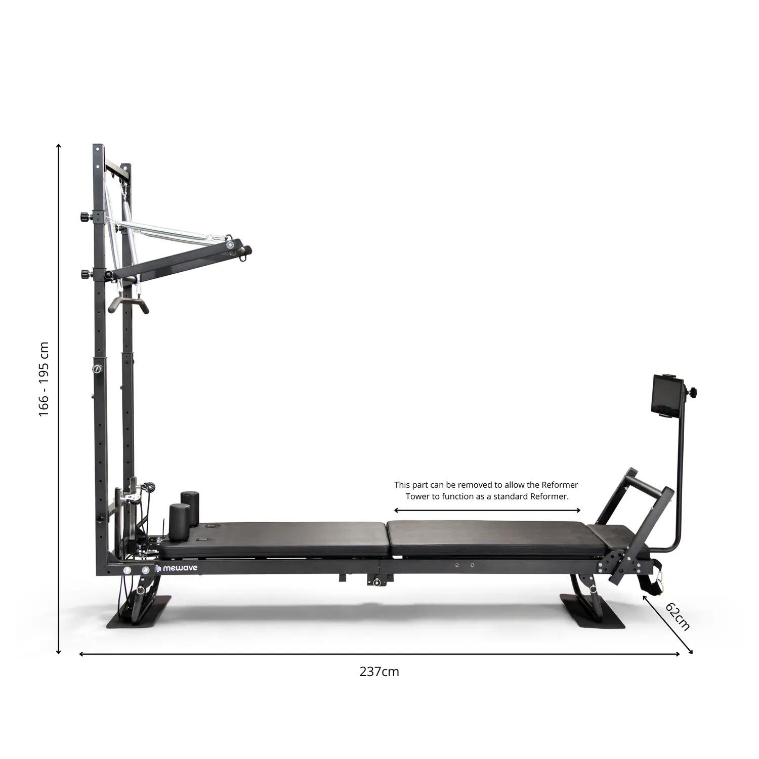 Pilates Reformer Pro Plus BUNDLE – z wieżą – czarny 8/9