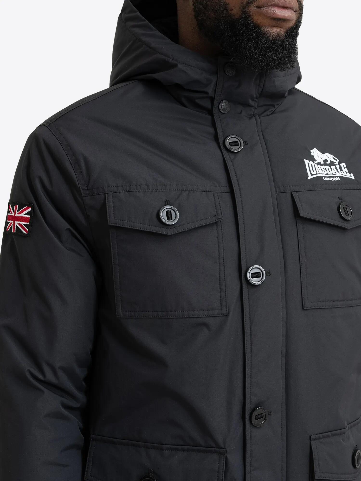 LONSDALE Herren Winterjacke mit Kapuze normale Passform BIRLING 6/6