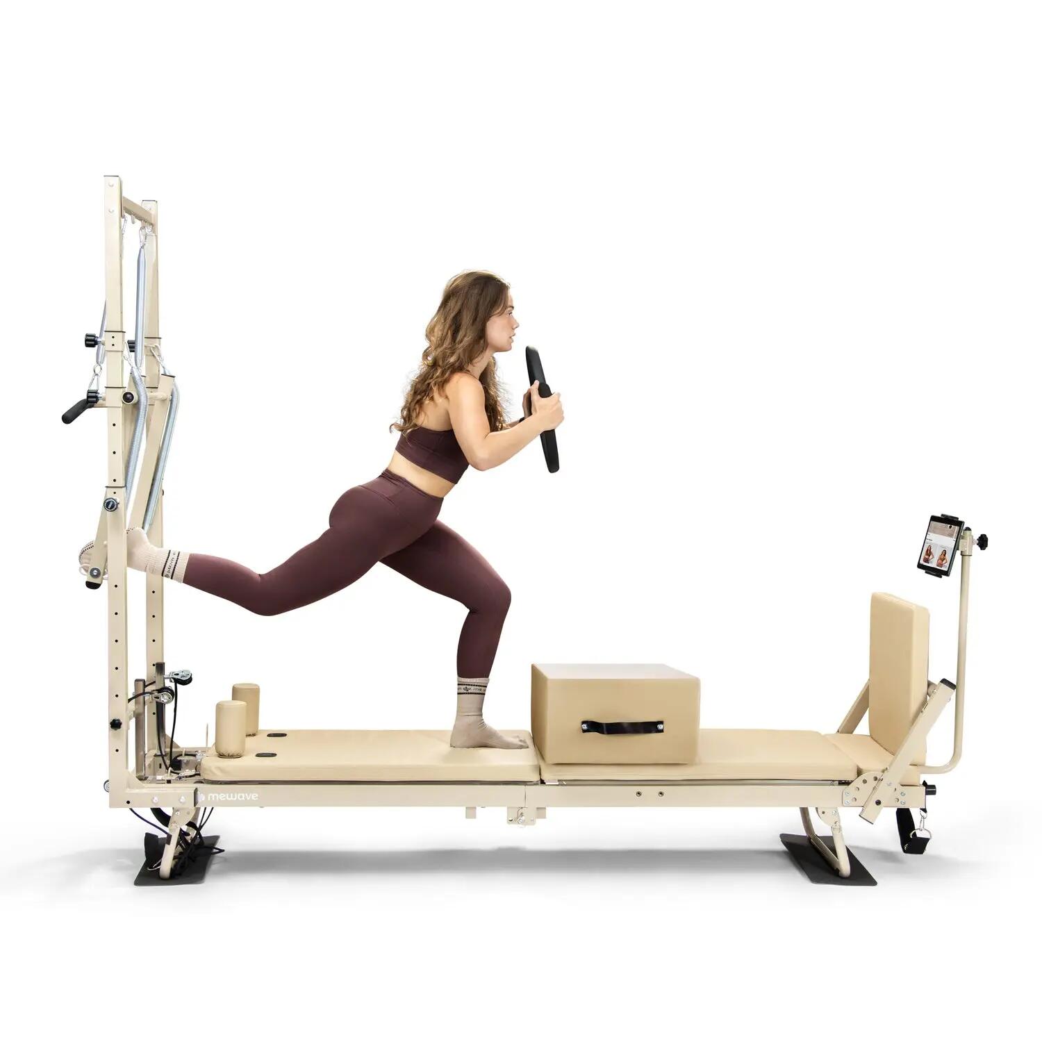Pilates Reformer Pro Plus SET – mit Tower – beige 5/8