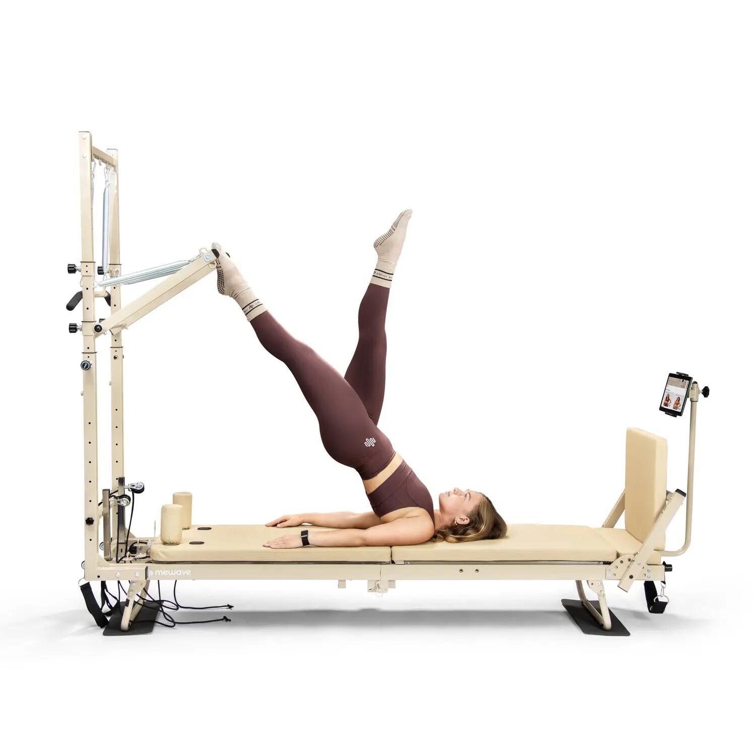 Pilates Reformer Pro Plus SET – mit Tower – beige 4/8