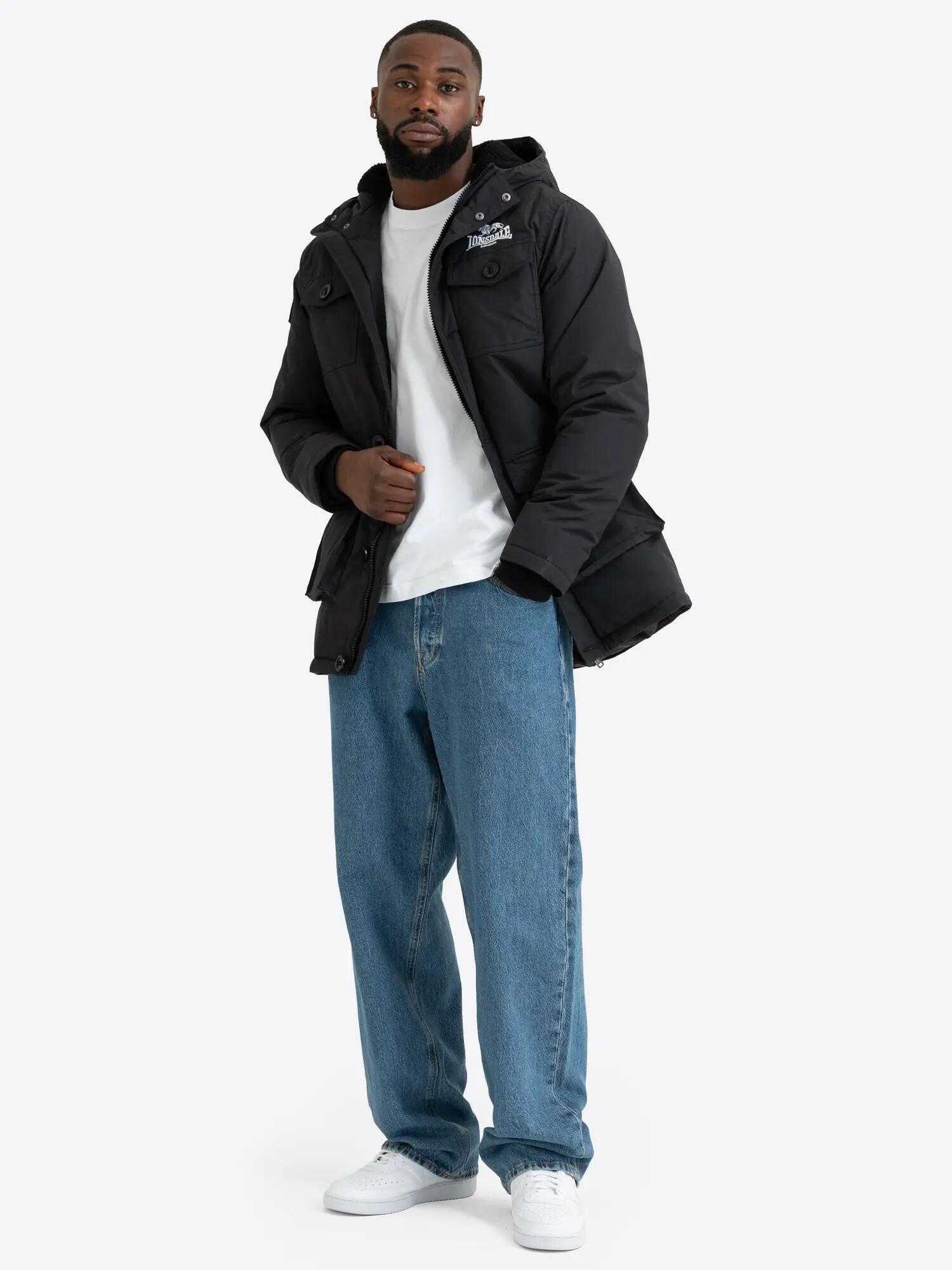 LONSDALE Herren Winterjacke mit Kapuze normale Passform BIRLING 3/6