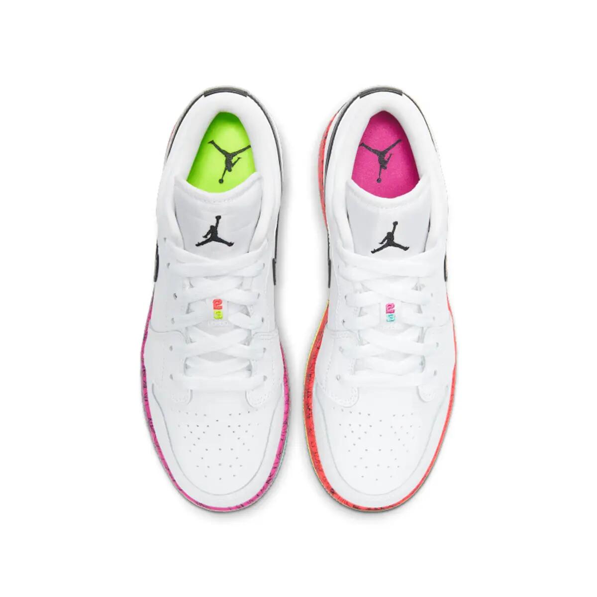 Jordan 1 Low Multi-Color Midsoles White (GS) 5/6