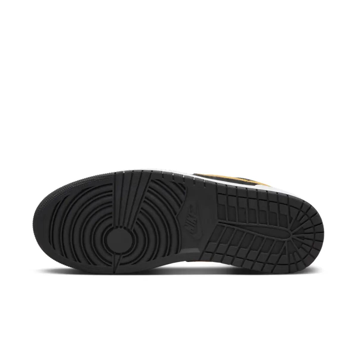 Jordan 1 Low White Black Metallic Gold Swoosh 2/6