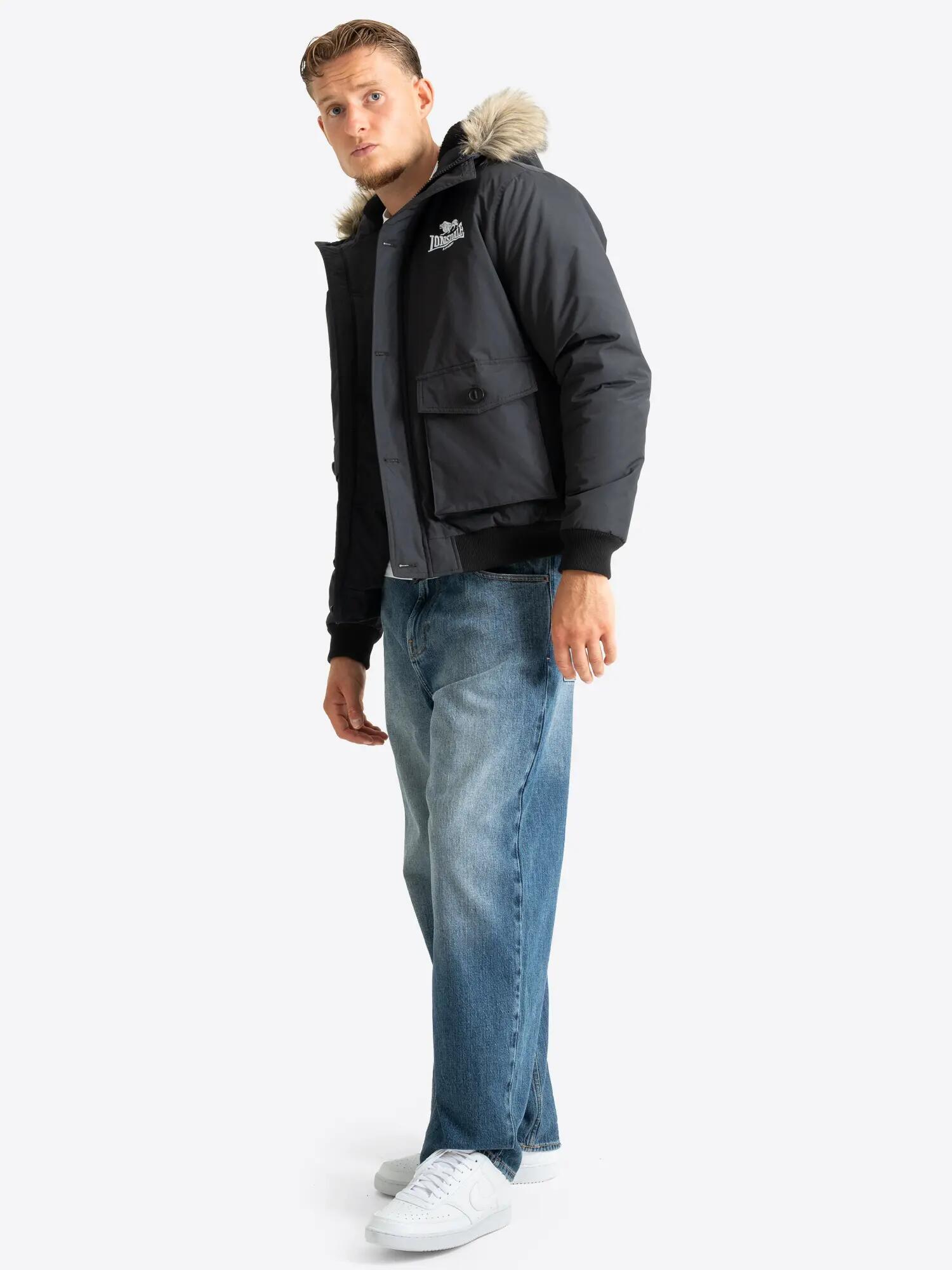 LONSDALE Herren Winterjacke mit Kapuze normale Passform FARRINGDON 4/6