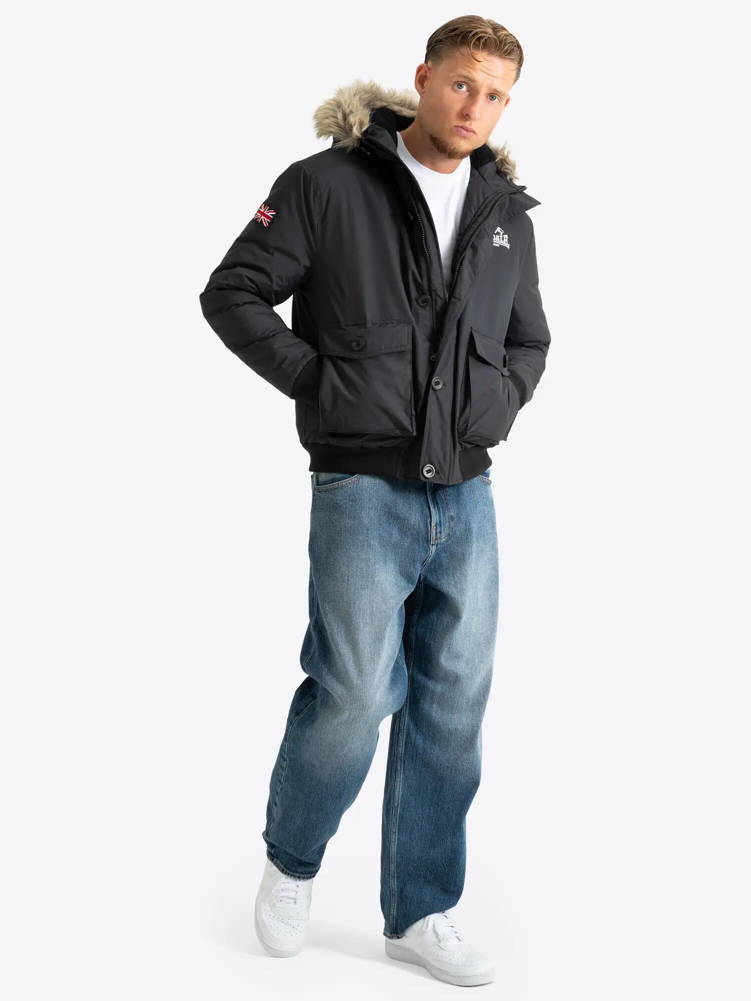 LONSDALE Herren Winterjacke mit Kapuze normale Passform FARRINGDON 3/6
