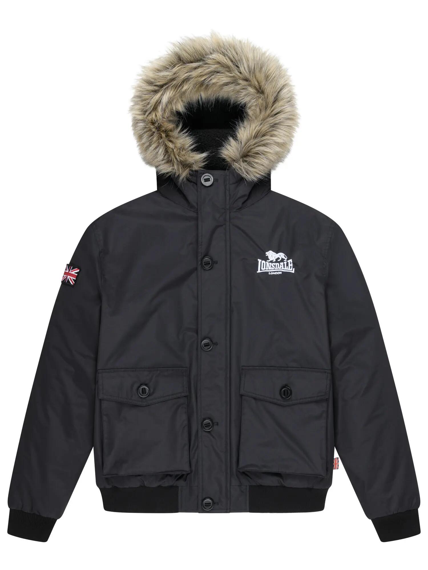 LONSDALE Herren Winterjacke mit Kapuze normale Passform FARRINGDON 2/6