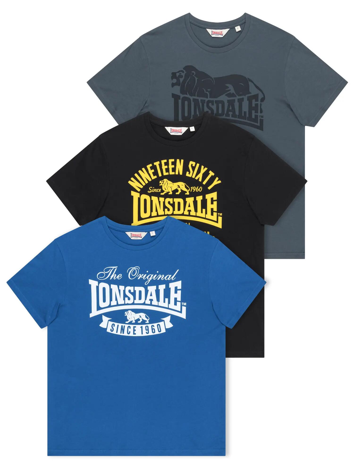 LONSDALE Herren T-Shirt normale Passform Dreierpack CAMBERWELL 2/8