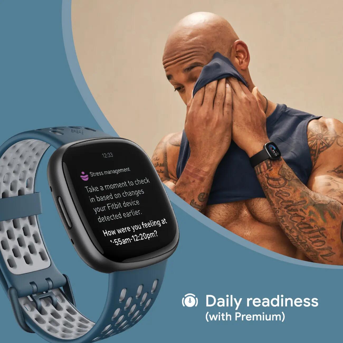 Fitbit Versa 4 Smartwatch Zwart/Blauw 4/7