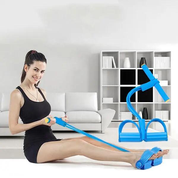 Bande élastique de résistance violette à 4 tubes, portable et multifonctionnelle 5/6