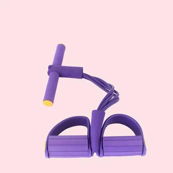 Bande élastique de résistance violette à 4 tubes, portable et multifonctionnelle 3/6
