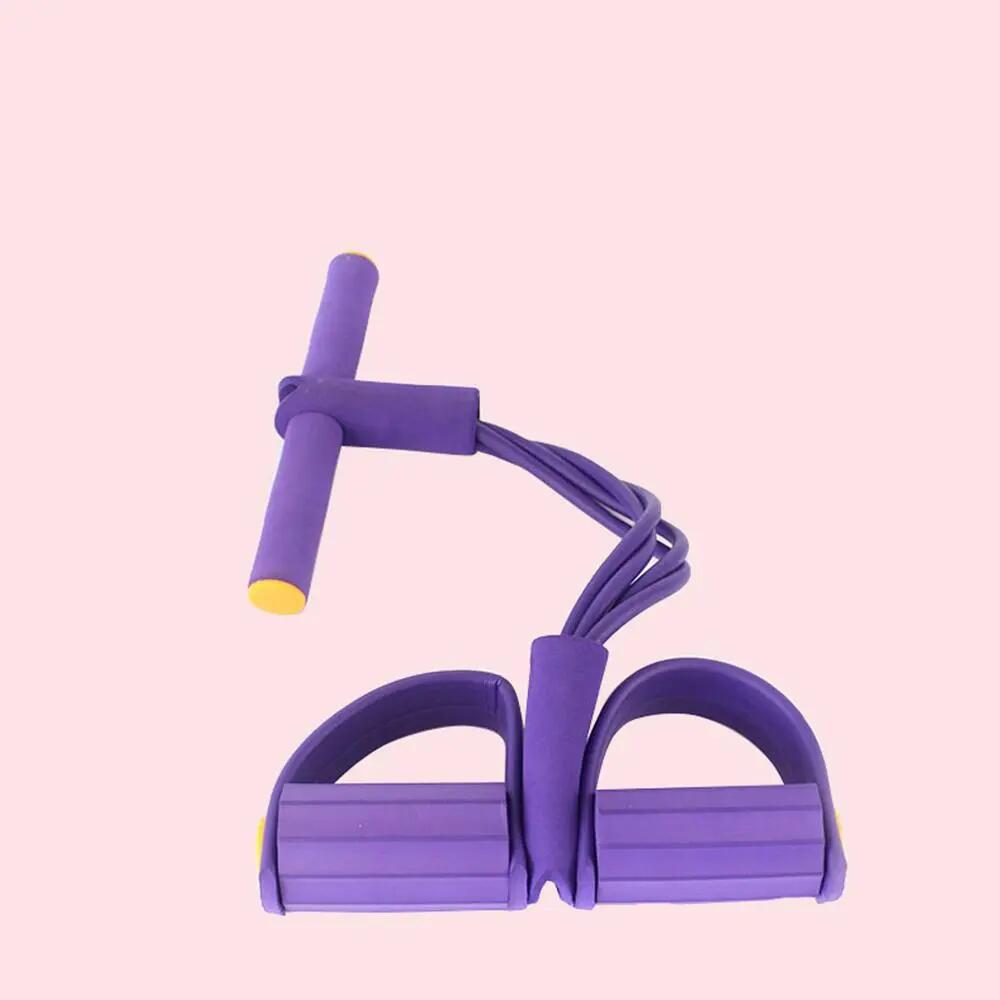 Bande élastique de résistance violette à 4 tubes, portable et multifonctionnelle 2/6