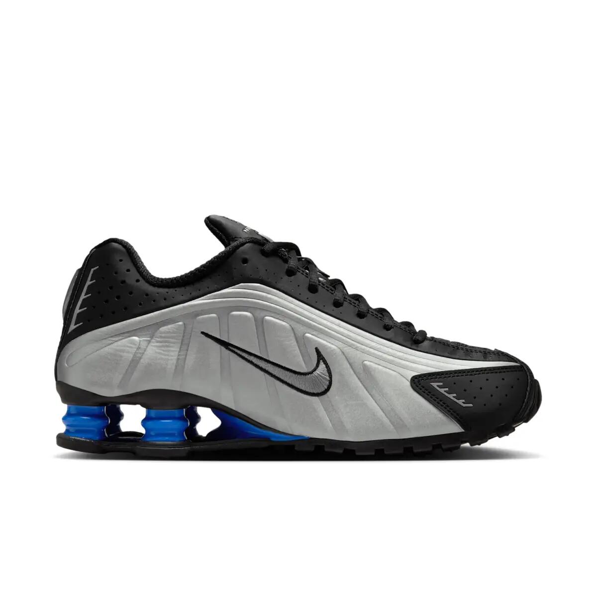 Nike Shox R4 Metallic Silver Black Racer Blue 5/6