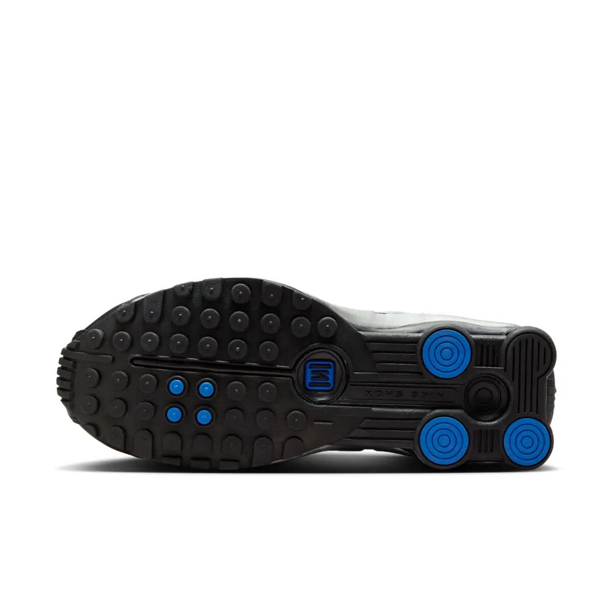 Nike Shox R4 Metallic Silver Black Racer Blue 4/6
