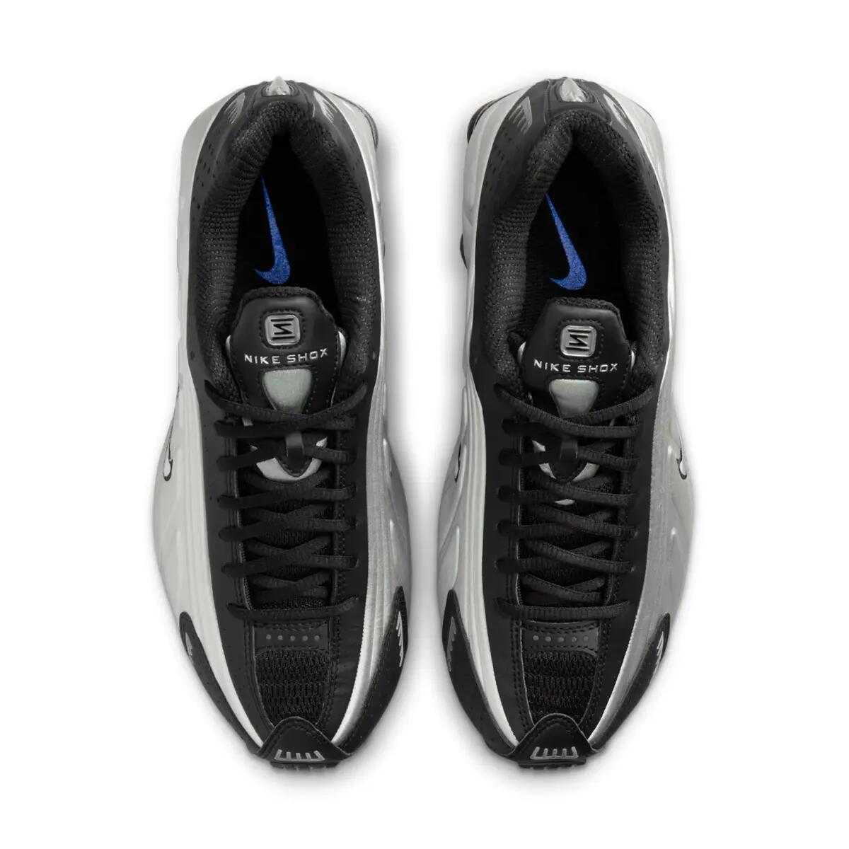 Nike Shox R4 Metallic Silver Black Racer Blue 2/6
