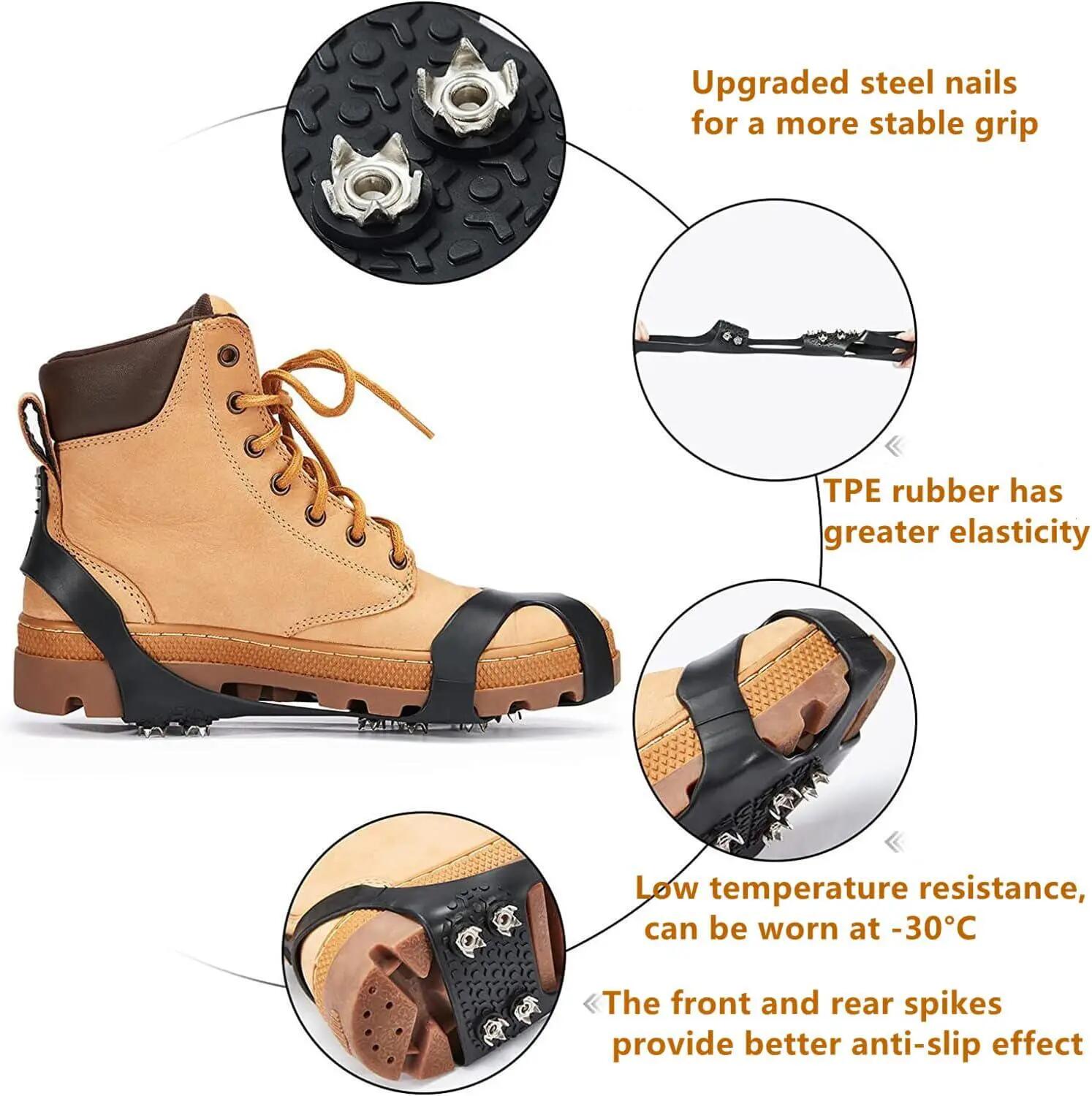 paire (2 pièces) - Crampons - Crampons à glace - Pointes antidérapantes à 10 poi 2/5