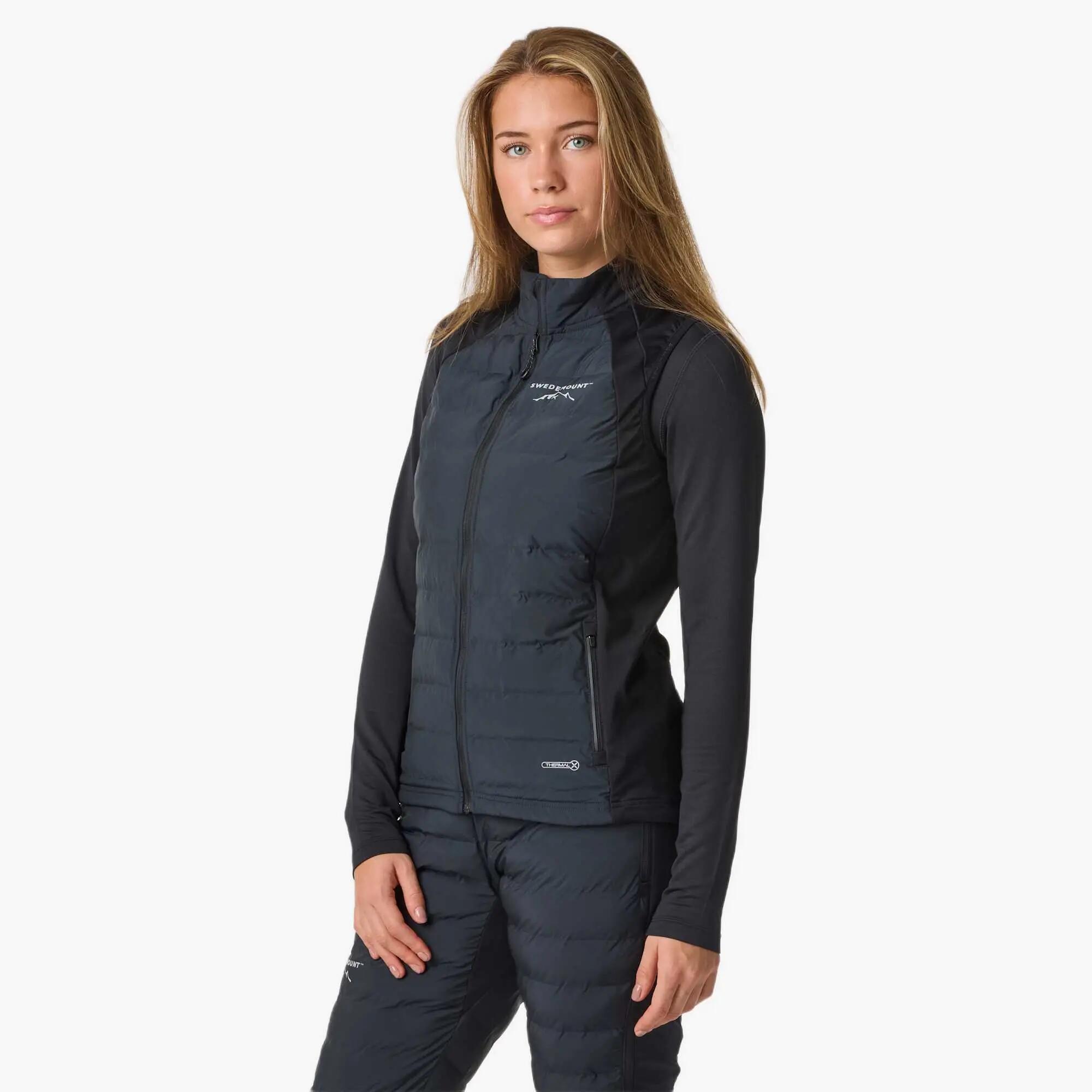 Kamizelka Wędrówki Kobieta Thermal Wiatroszczelny 4/7