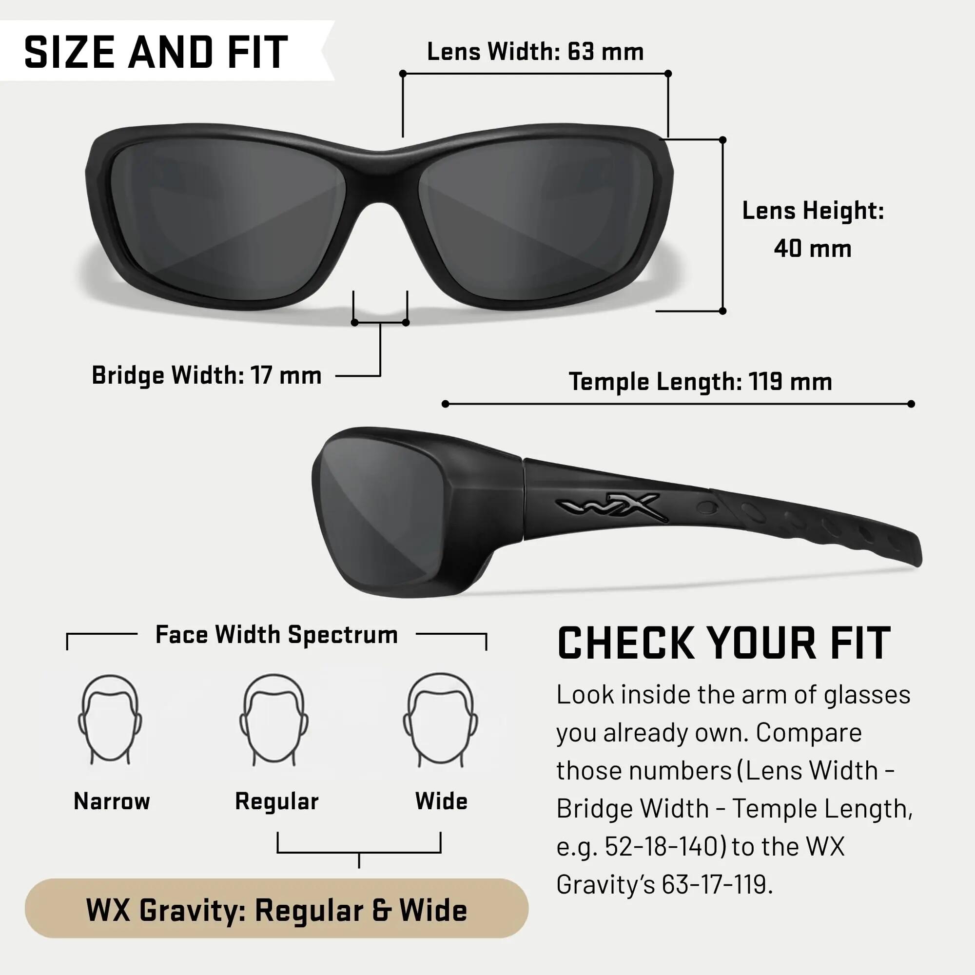 Occhiali da sole Wiley X CCGRA19 Gravity Unisex Nero 3/6