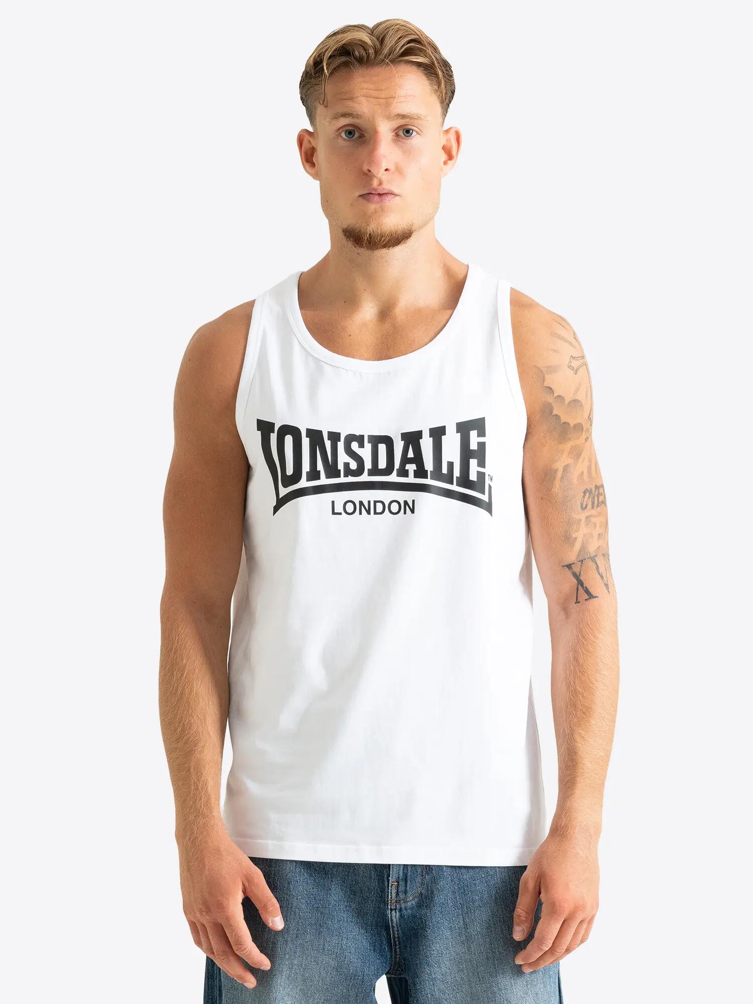 Lonsdale T-Shirt & Vest Set Neasden 117937 Black/White-XXL 6/7
